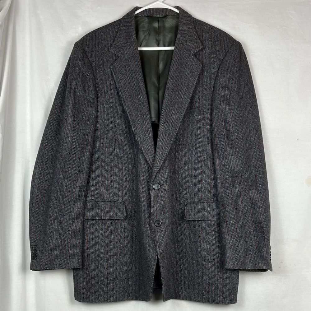Gray Blue Striped Hawks Men's Blazer